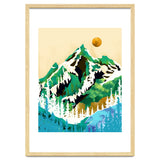 Grass Is Greener Wherever It Is Loved Positivity Nature Landscape Snow, Winter Mountains Painting Forest, Wild Travel Adventure thumbnail