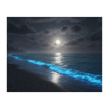 Bioluminescent Moonlit Shore (Print Only) thumbnail