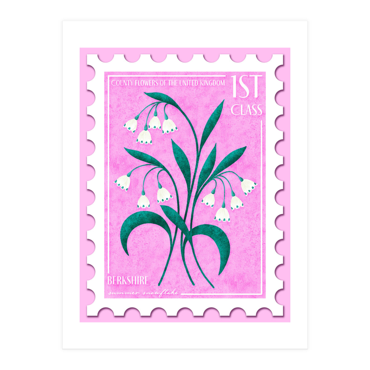 Berkshire Summer Snowflake Postage Stamp (Print Only)