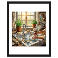 Cozy Kitchen Oil Painting