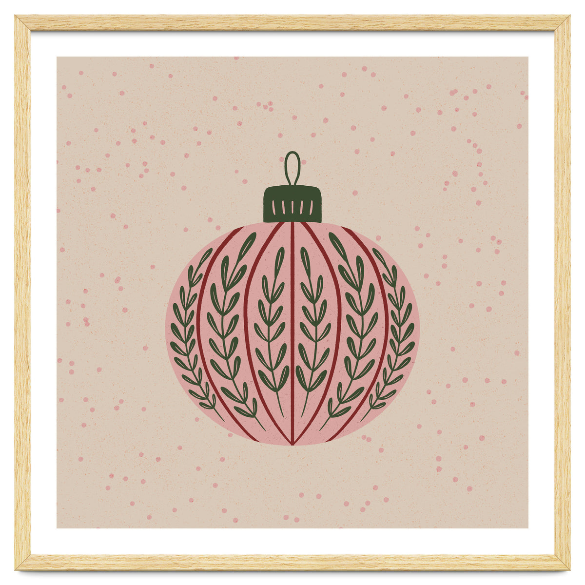 Christmas globe with branches