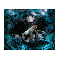 Gorilla Blue Moon Forest Scenic (Print Only)
