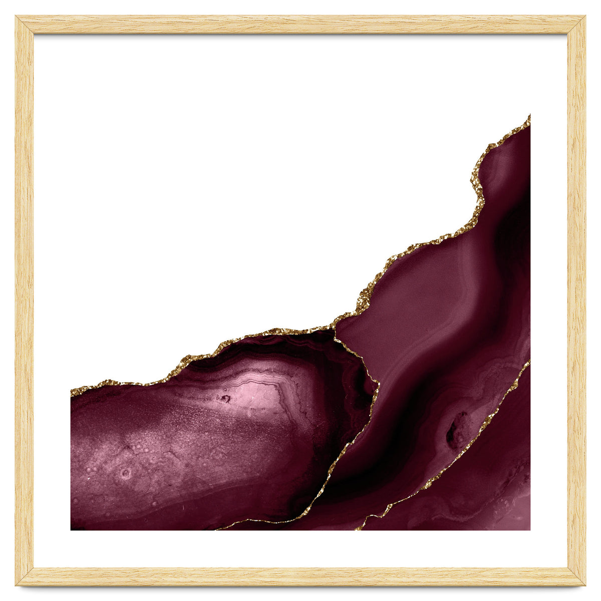 Burgundy & Gold Agate Texture 26