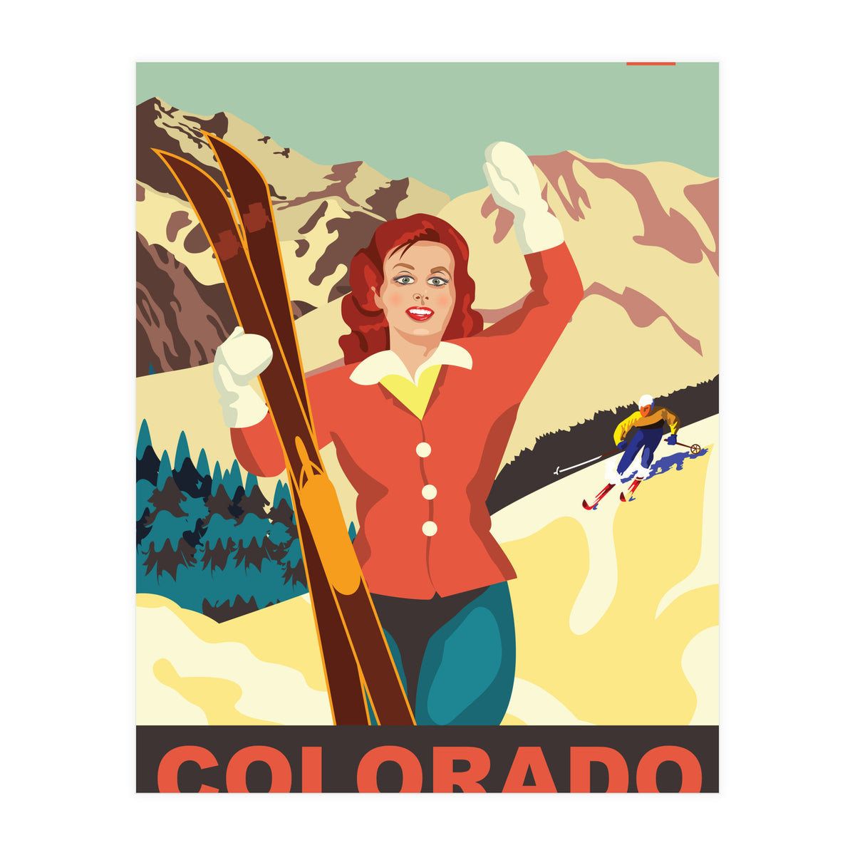 Colorado Ski Girl (Print Only)