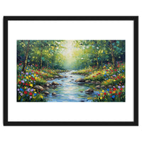 Sunlit Forest Stream