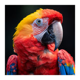 Scarlet Macaw Parrot Headshot Vibrant Colors (Print Only) thumbnail