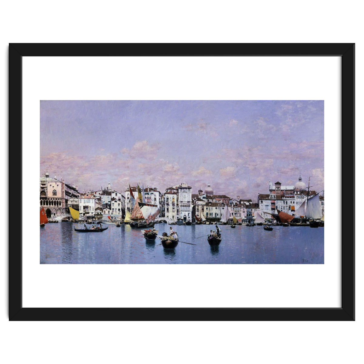 'La riva degli Schiavoni en Venecia', 1873, Oil on canvas, 42 cm x 72 cm.