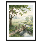 The Quiet Crossing: A Peaceful Meadow Bridge thumbnail
