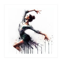Watercolor Ballet Dancer #2 (Print Only)