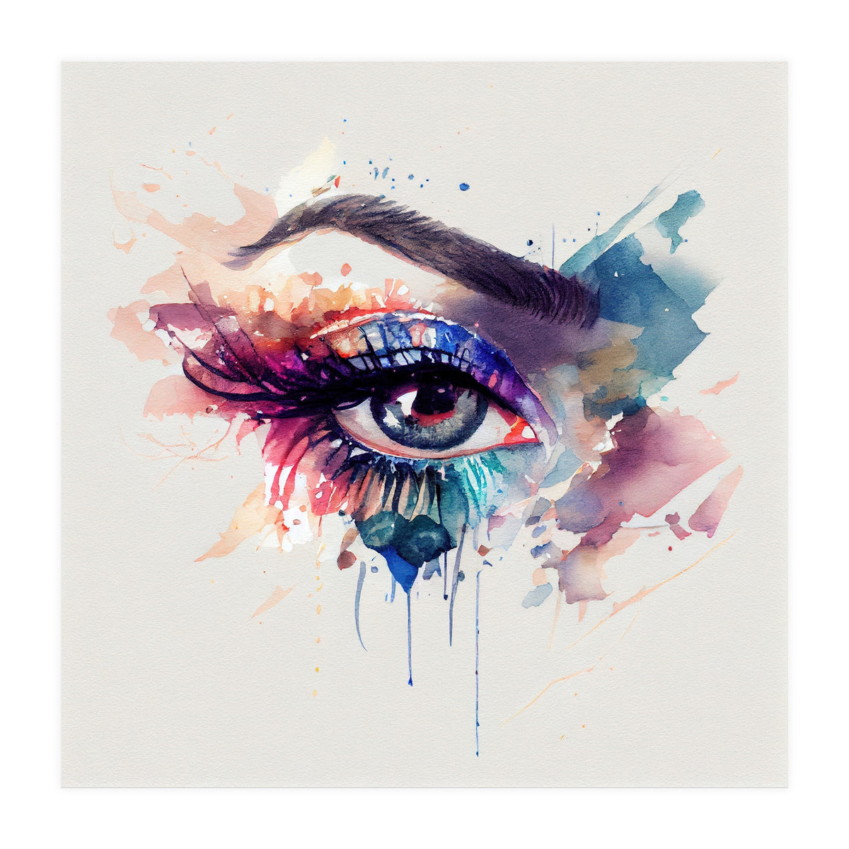 Watercolor Woman Eye #3 (Print Only)