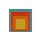 JOSEF ALBERS - HOMAGE TO THE SQUARE GREEN RED YELLOW ORANGE  (Print Only) thumbnail