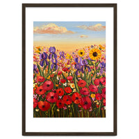 Vibrant Wildflower Field Oil Painting
