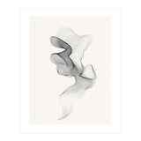 Abstract Black And White Swirling Lines Flowing Form (Print Only) thumbnail
