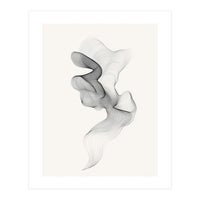 Abstract Black And White Swirling Lines Flowing Form (Print Only)
