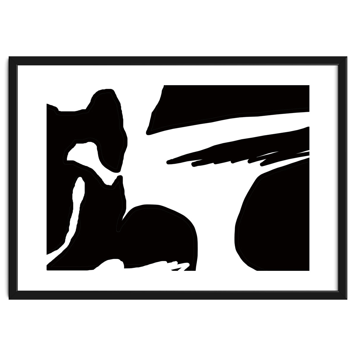 black abstract shape