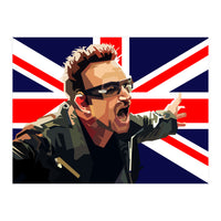 Bono U2 English Singer Rock Band (Print Only)