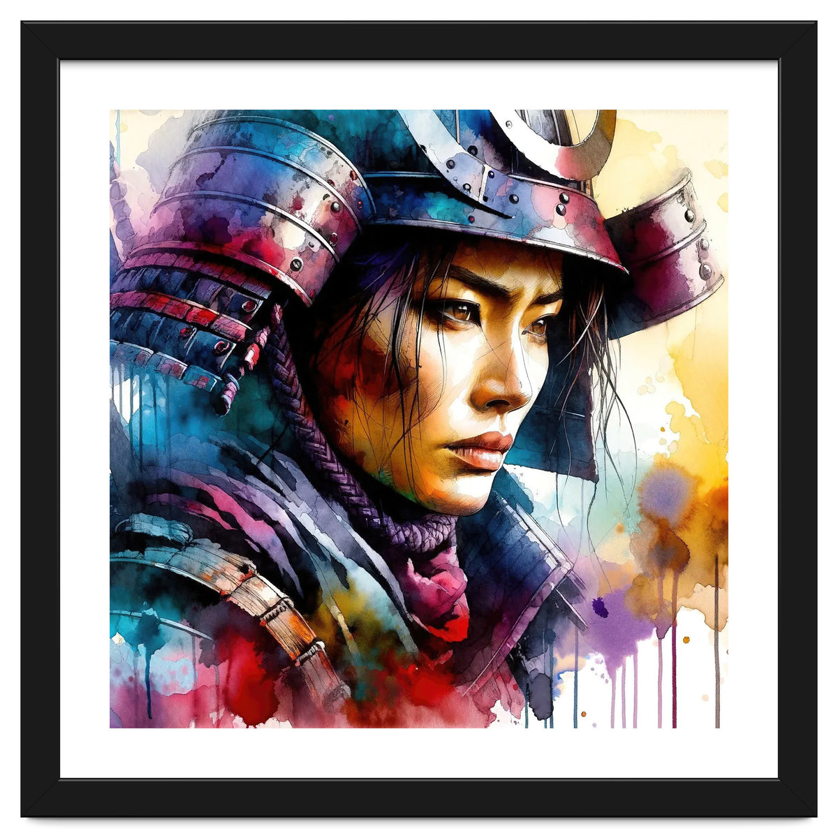 Samurai Asian Warrior Woman Portrait