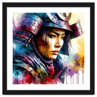 Samurai Asian Warrior Woman Portrait