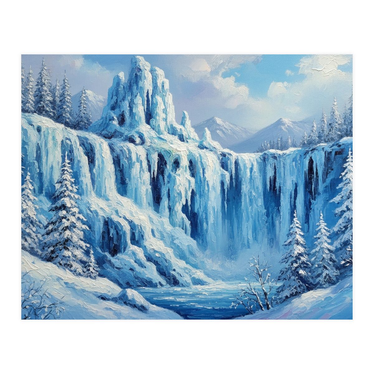 Frozen Cascades of Winter (Print Only)