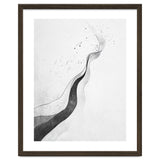 Abstract Black And White Ink Flowing Lines With Splatter thumbnail