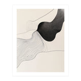 Abstract Black And White Organic Flowing Lines Art (Print Only) thumbnail