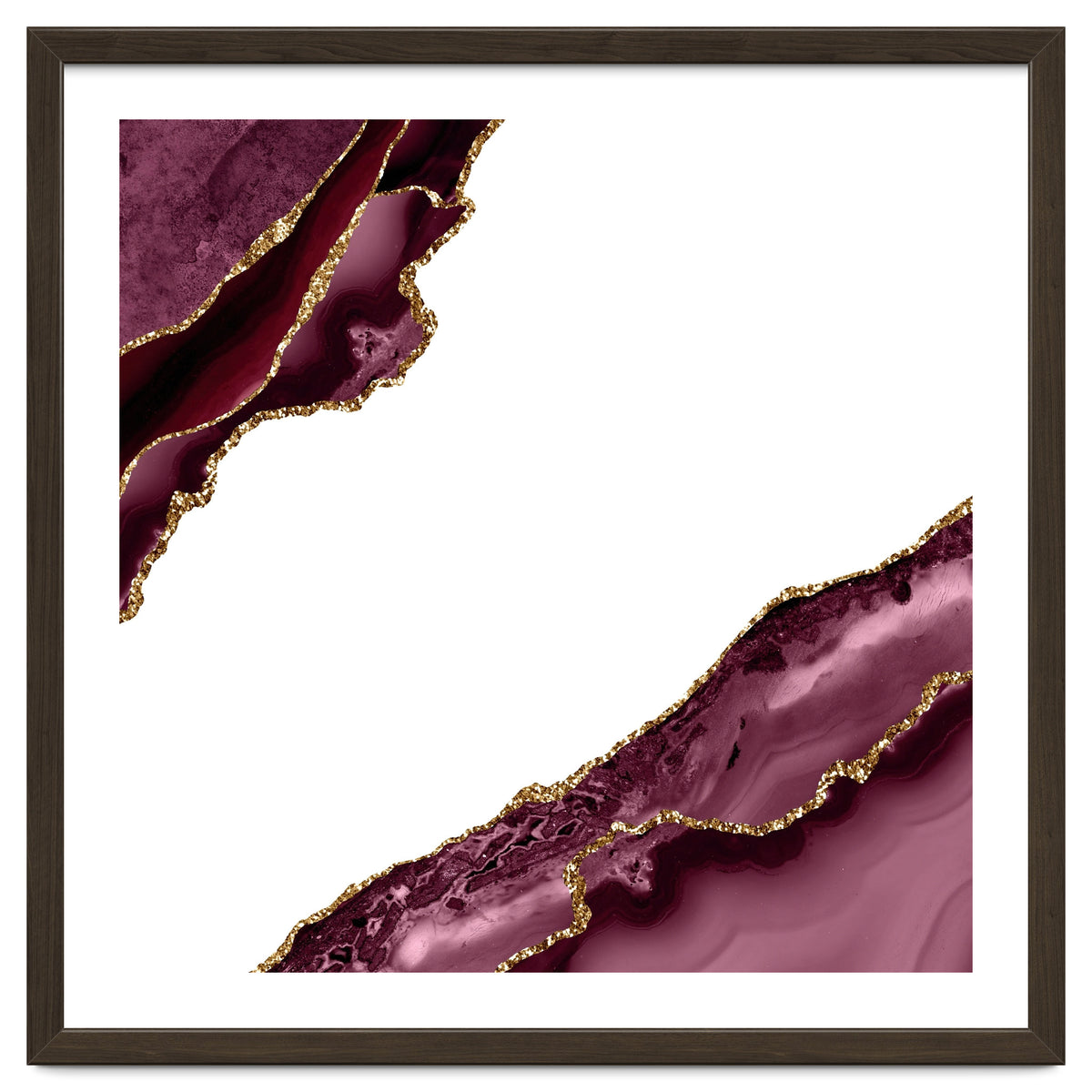 Burgundy & Gold Agate Texture 19