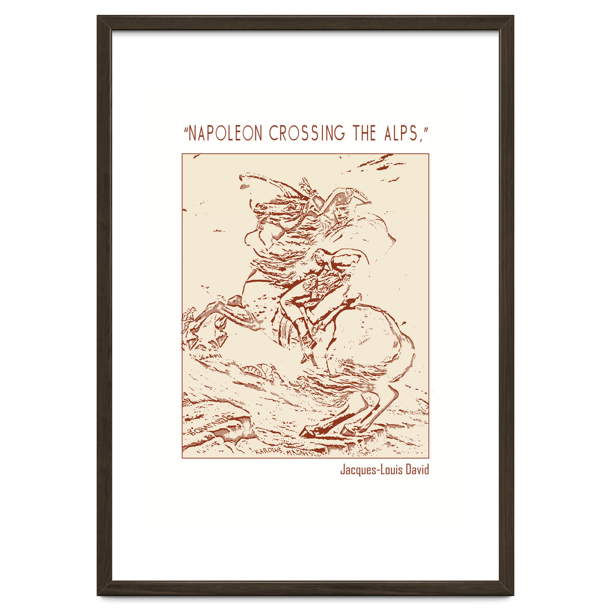 “napoleon Crossing The Alps,” – Jacques Louis David