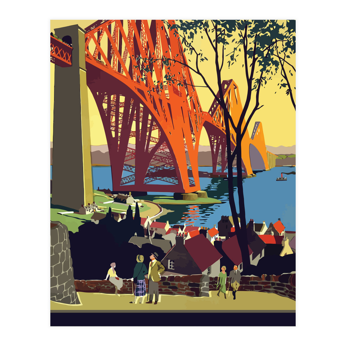 England And Scotland, The Bridge (Print Only)