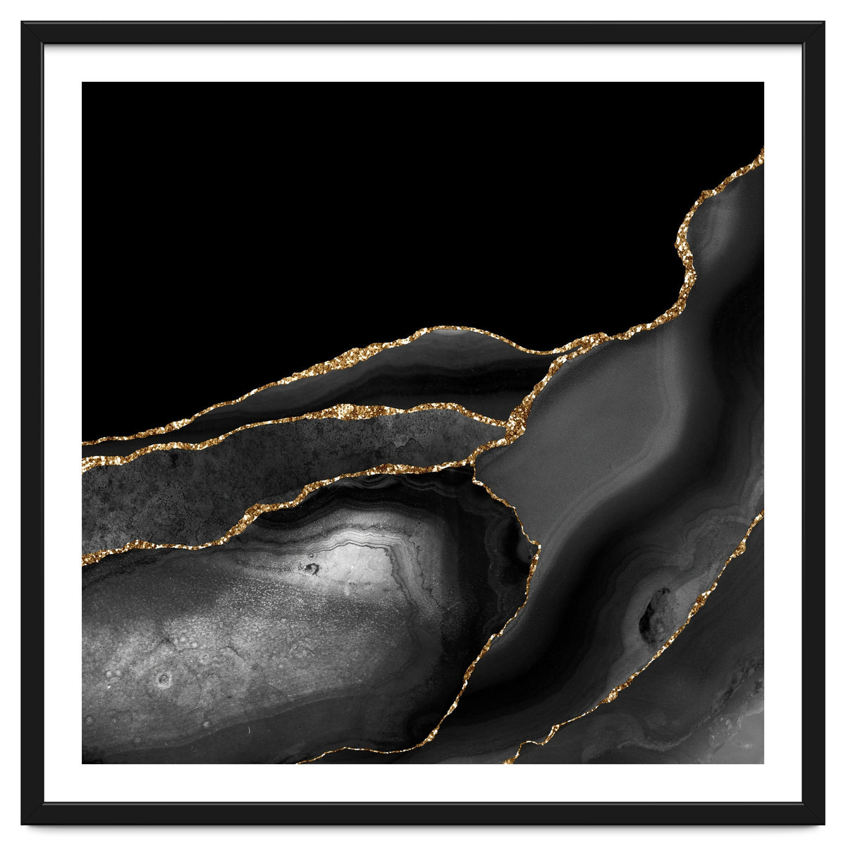 Black & Gold Agate Texture 04