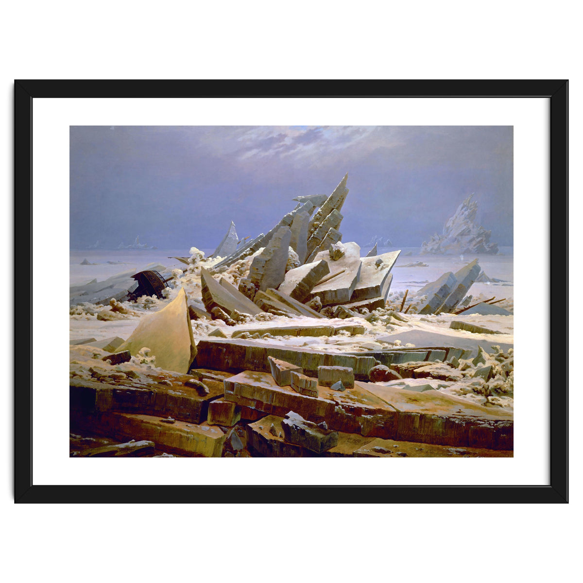 'The Sea of Ice', c. 1823-1824,  Oil on canvas, 96.7 x 126.9 cm.