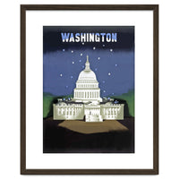 Washington, White House at Night