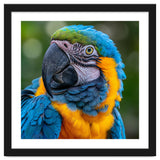 Close Up Blue And Yellow Macaw Parrot Face thumbnail