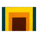 JOSEF ALBERS - HOMAGE TO THE SQUARE DARK GREEN YELLOW ORANGE BROWN  (Print Only) thumbnail