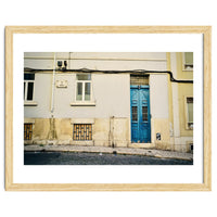 Lisbon Blue door on the street