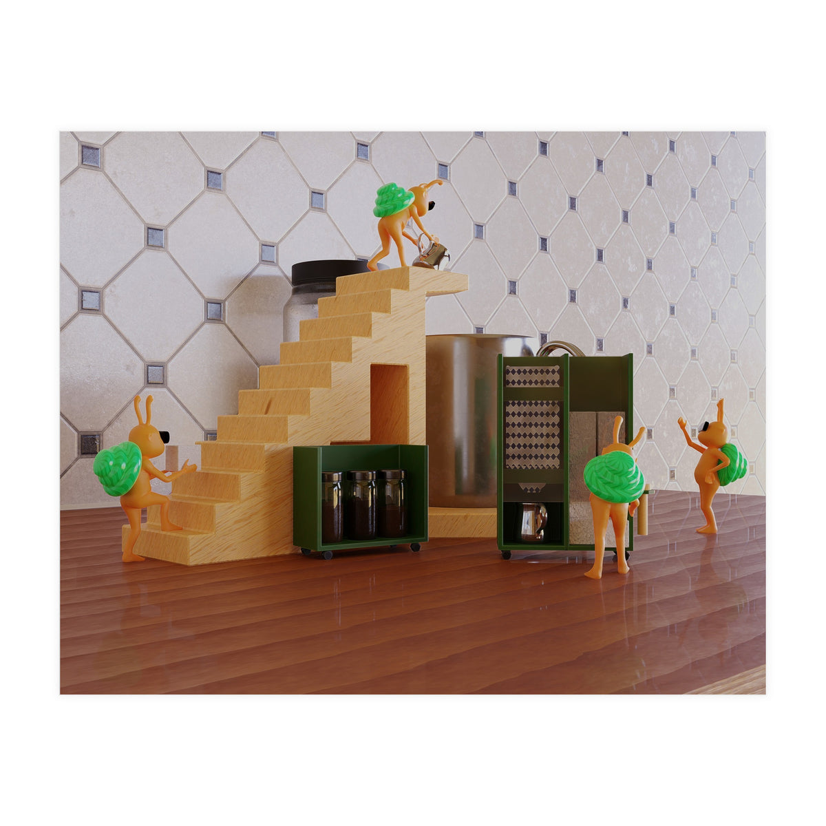 Coffee Support - angle #2 (Lwuba 039 Coffee Support 02) (Print Only)