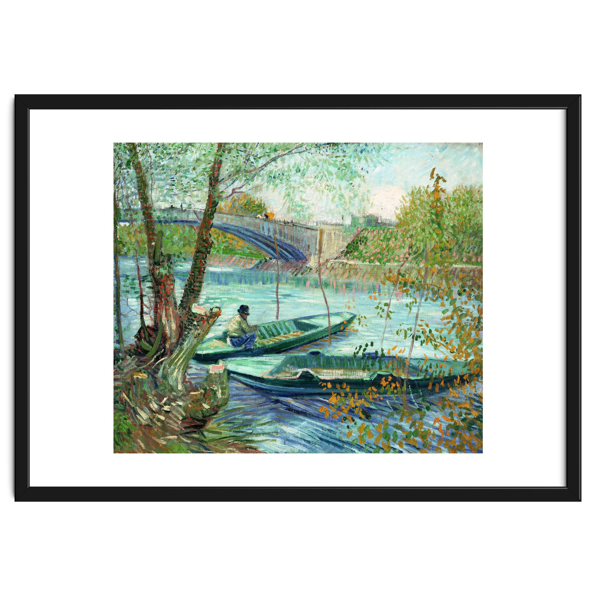 Vincent Van Gogh / 'Fishing in Spring, the Pont de Clichy ', 1887, Oil on canvas, 49 x 58 cm.