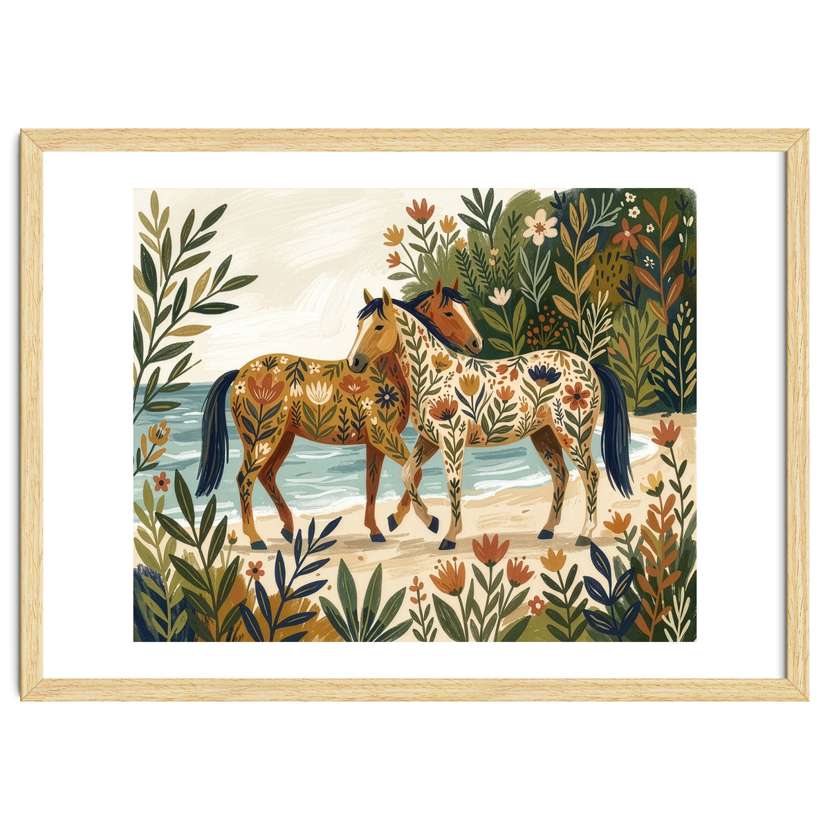 Horses In Blooming Paradise