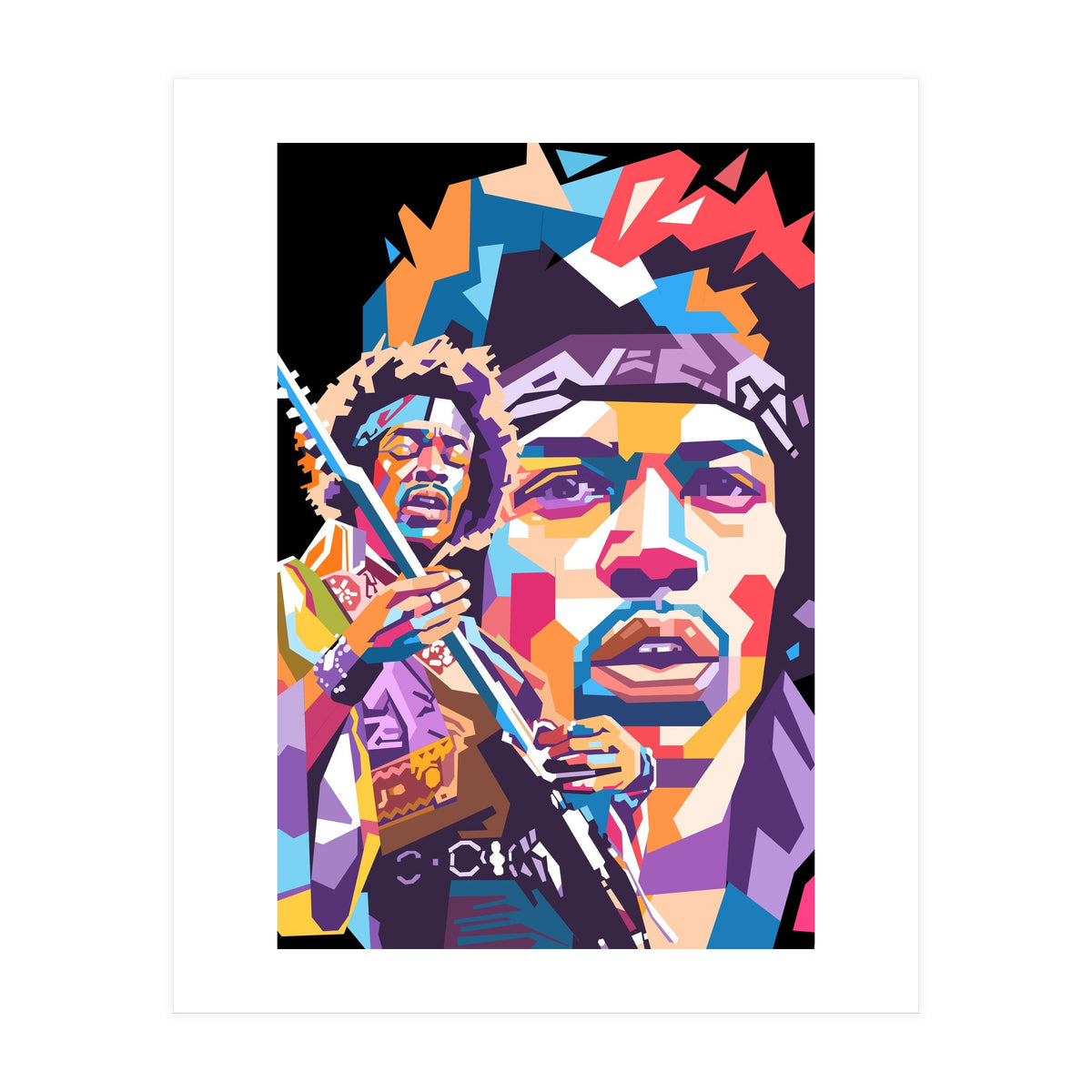 Jimi Hendrix wpap art (Print Only)
