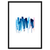 Abstract Watercolor Stripes Minimal Blue thumbnail