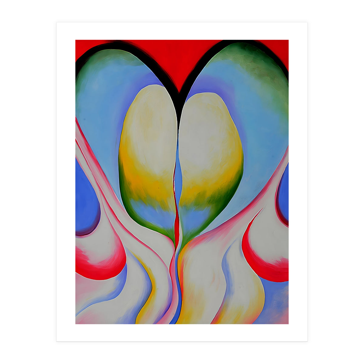 Georgia O’Keeffe – Series 1, No. 8 (1918) | Expressive Abstract Watercolor of Organic Rhythm and Modernist Form (Print Only)