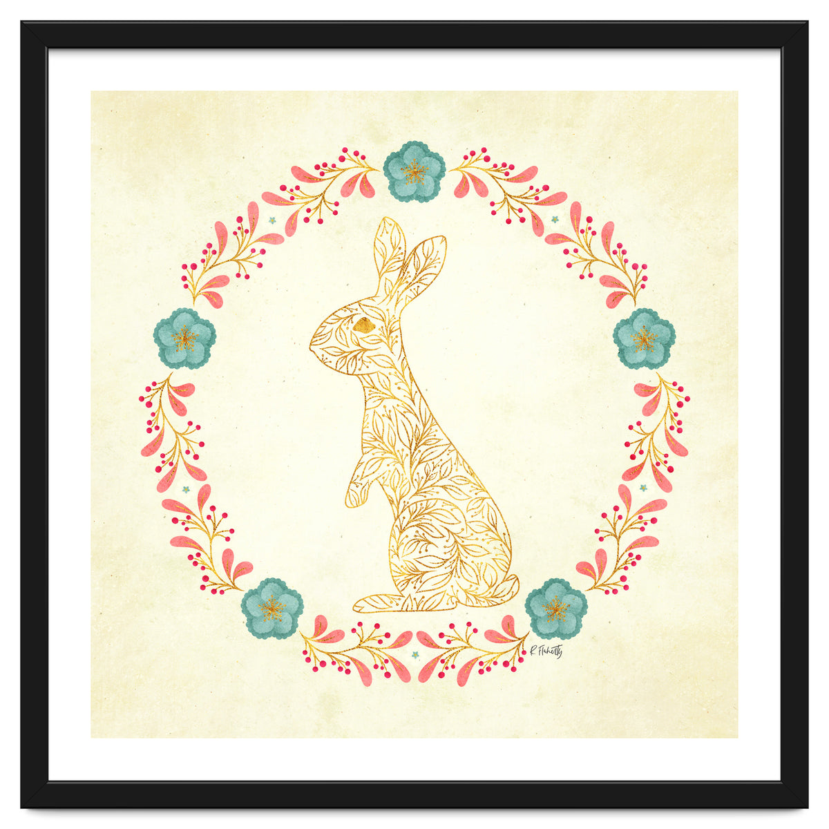 Floral Rabbit Wreath