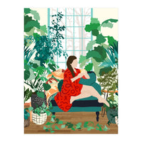 Introspection, Urban Jungle Bohemian Decor Plants, Self Care Plant Lady, Self Love Retrospection Analyse Positivity Mindset Fashion (Print Only)