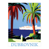 Dubrovnik, The Fortress and Palm Trees (Print Only) thumbnail