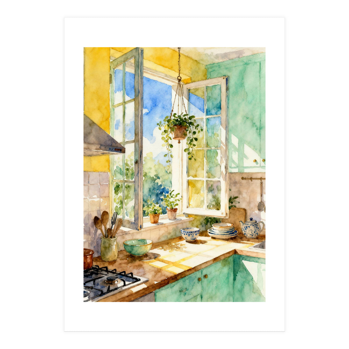 Matisse Inspired Kitchen Room (Print Only)