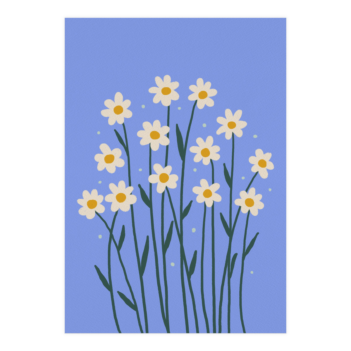 Simple Daisies - periwinkle (Print Only)