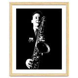 Stan Getz American Jazz Saxophonist in Grayscale thumbnail