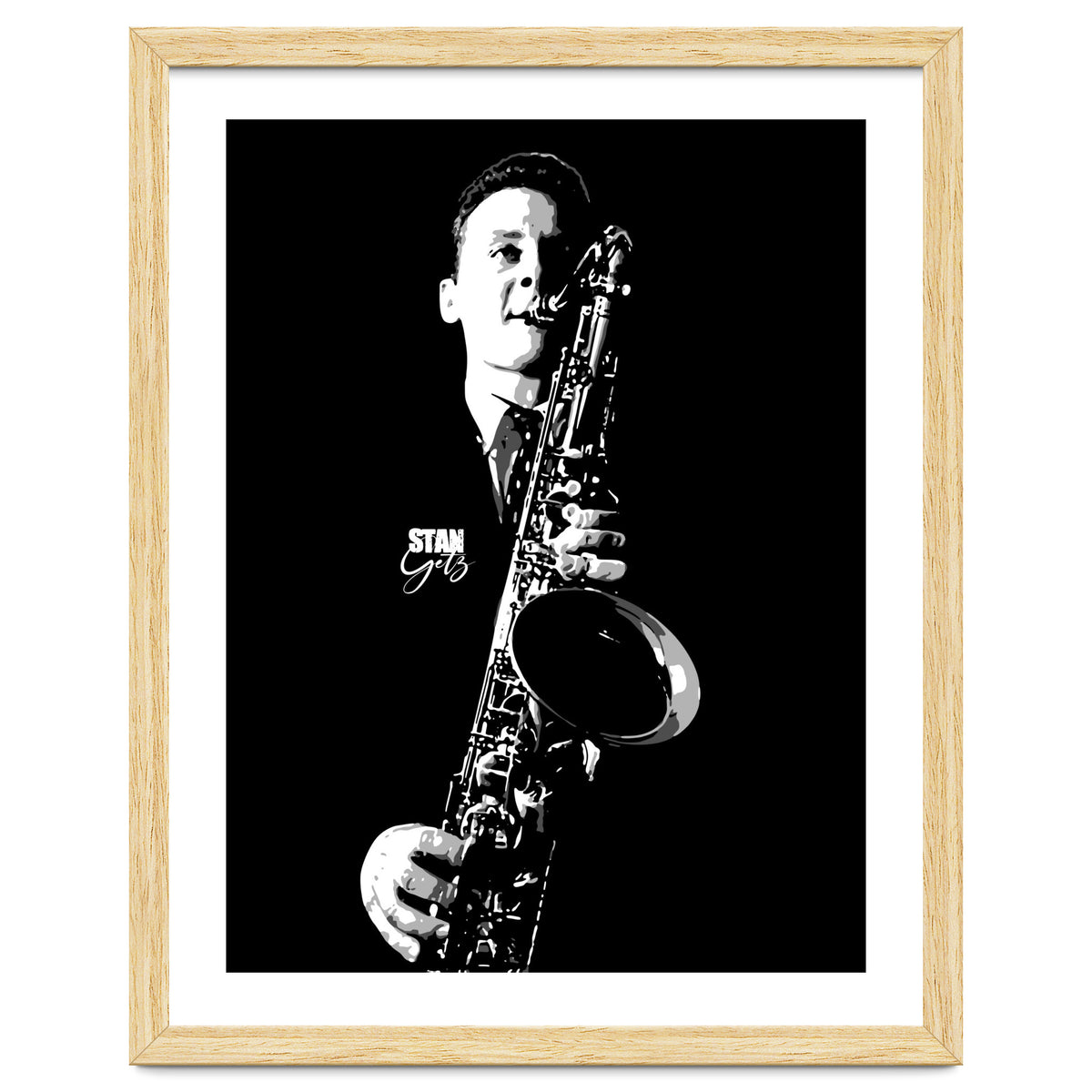 Stan Getz American Jazz Saxophonist in Grayscale