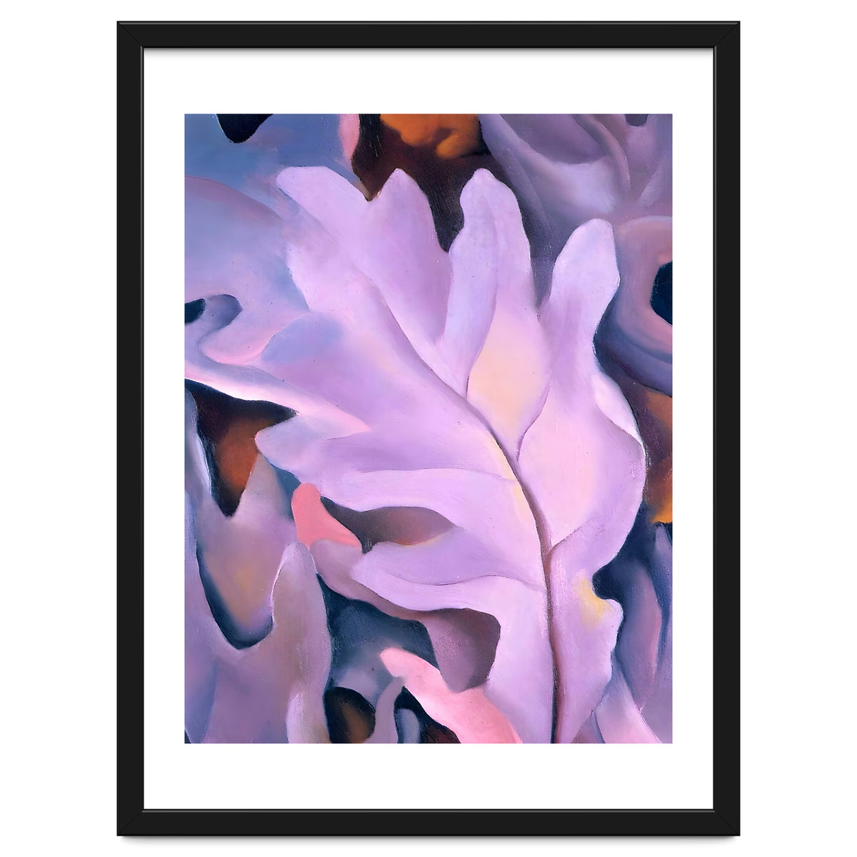 Georgia O’Keeffe – Purple Leaves (1922) | Elegant Botanical Modernist Composition in Rich Violet Tones