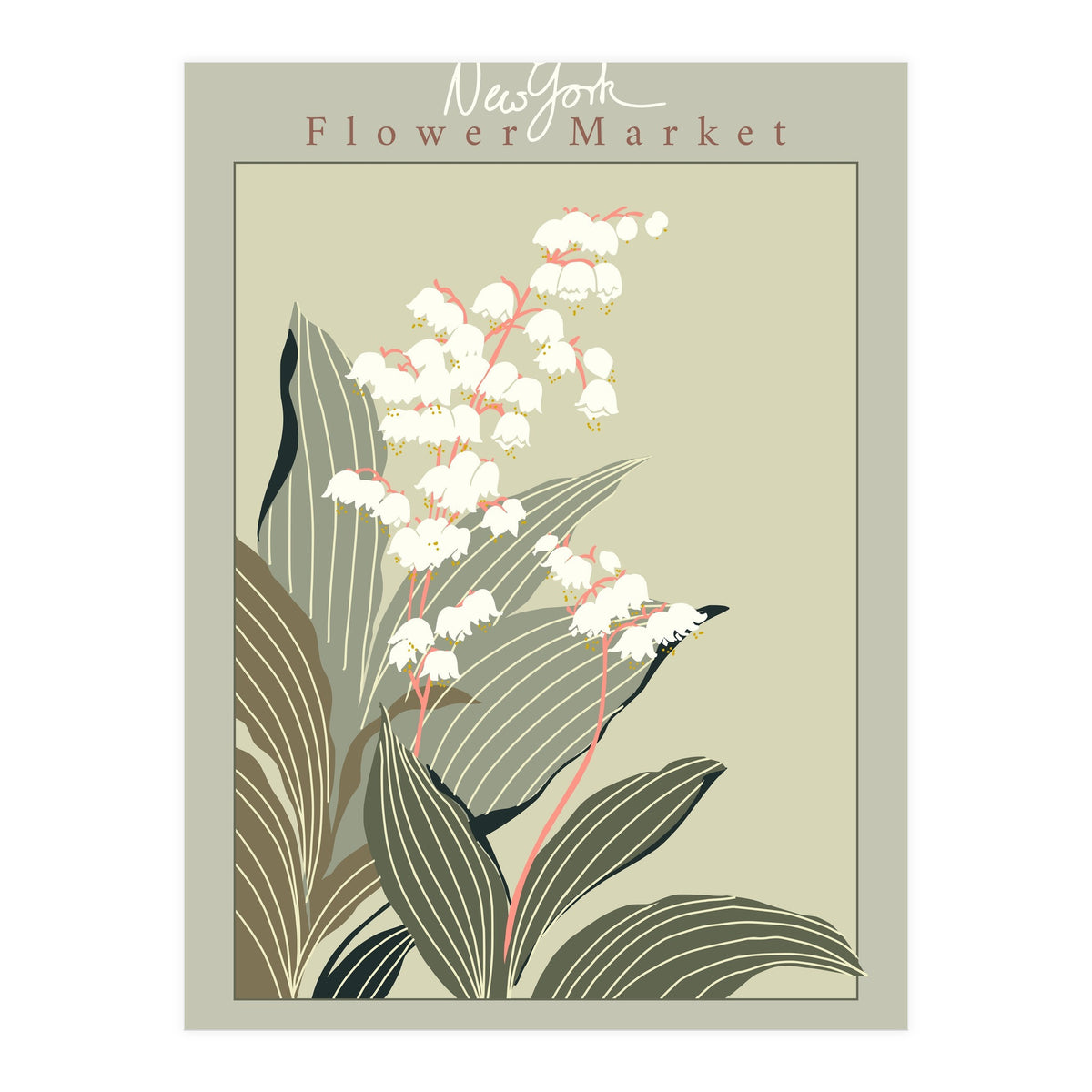 Flower Market New York Lily of the valley (Print Only)