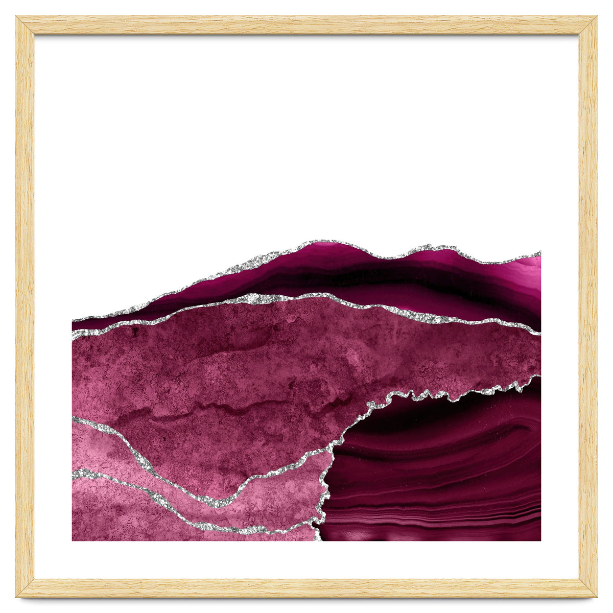 Burgundy & Silver Agate Texture 14